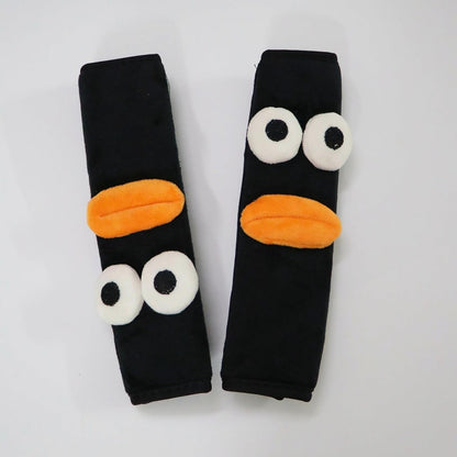 2PCS Car Seat Belt Cover,Seat Belt Cover Pad for Baby,Cute Cartoon Pattern Car Seat Belt Pads,Compatible with All Cars and Backpack (Oxeye)