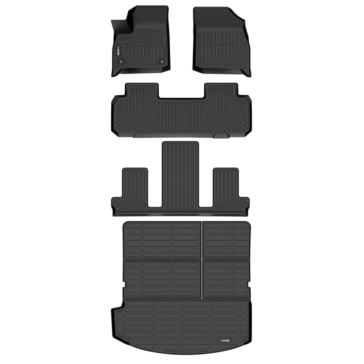 HAFIDI® Floor Mats & Cargo Liner Set Fit for 2023-2027 Kia NIRO & NIRO Hybrid (Not for NIRO EV &NIRO PHEV) All Weather Protection TPE Anti-Slip Floor Liners Custom Accessories -Black