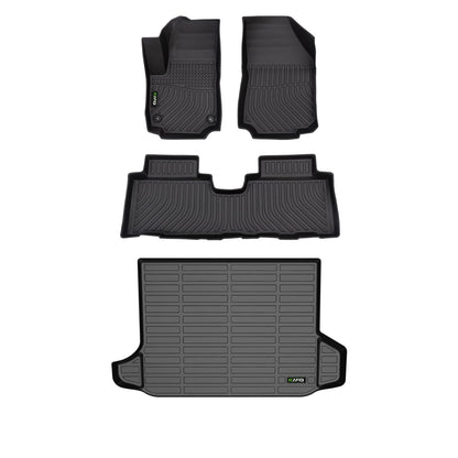 Floor Mats Custom for Toyota Corolla 2009-2013 All Weather Protection TPE Heavy Duty Non-Slip Automotive Floor Liners Fits Front& 2nd Row Full Set Accessories, Black