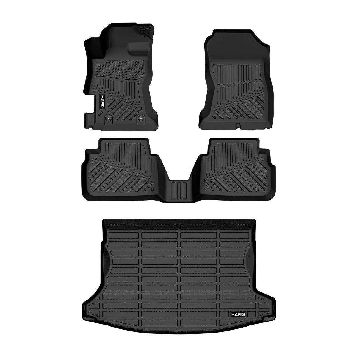 HAFIDI® Floor Mats & Cargo Liner Set Fit for 2023-2027 Kia NIRO & NIRO Hybrid (Not for NIRO EV &NIRO PHEV) All Weather Protection TPE Anti-Slip Floor Liners Custom Accessories -Black