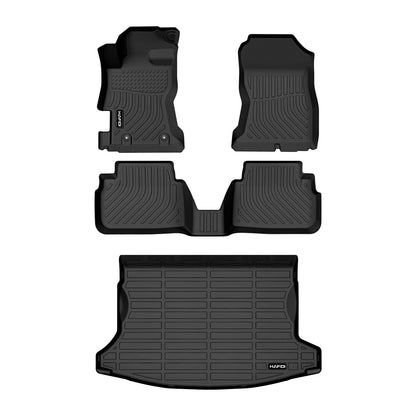 HAFIDI® Floor Mats & Cargo Liner Set Fit for 2023-2027 Kia NIRO & NIRO Hybrid (Not for NIRO EV &NIRO PHEV) All Weather Protection TPE Anti-Slip Floor Liners Custom Accessories -Black