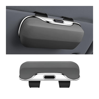 Zipelo 7.09 x 2.56 Inch Car Sun Visor Sunglasses Case, Black