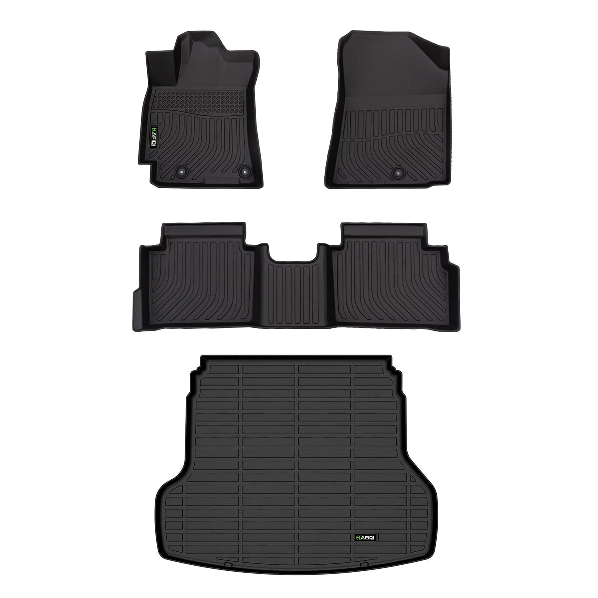 HAFIDI® Floor Mats & Cargo Liner Set Fit for 2023-2027 Kia NIRO & NIRO Hybrid (Not for NIRO EV &NIRO PHEV) All Weather Protection TPE Anti-Slip Floor Liners Custom Accessories -Black