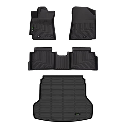 HAFIDI® Floor Mats & Cargo Liner Set Fit for 2023-2027 Kia NIRO & NIRO Hybrid (Not for NIRO EV &NIRO PHEV) All Weather Protection TPE Anti-Slip Floor Liners Custom Accessories -Black