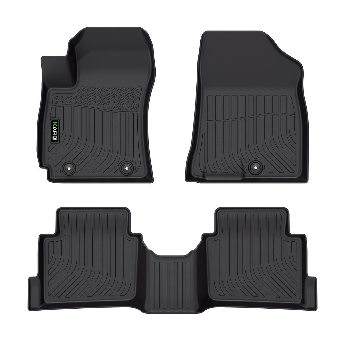 Floor Mats Custom for Toyota Corolla 2009-2013 All Weather Protection TPE Heavy Duty Non-Slip Automotive Floor Liners Fits Front& 2nd Row Full Set Accessories, Black