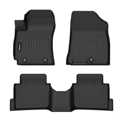 Floor Mats Custom for Toyota Corolla 2009-2013 All Weather Protection TPE Heavy Duty Non-Slip Automotive Floor Liners Fits Front& 2nd Row Full Set Accessories, Black