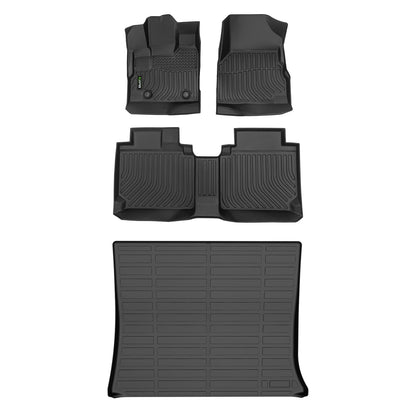 Floor Mats Custom for Toyota Corolla 2009-2013 All Weather Protection TPE Heavy Duty Non-Slip Automotive Floor Liners Fits Front& 2nd Row Full Set Accessories, Black