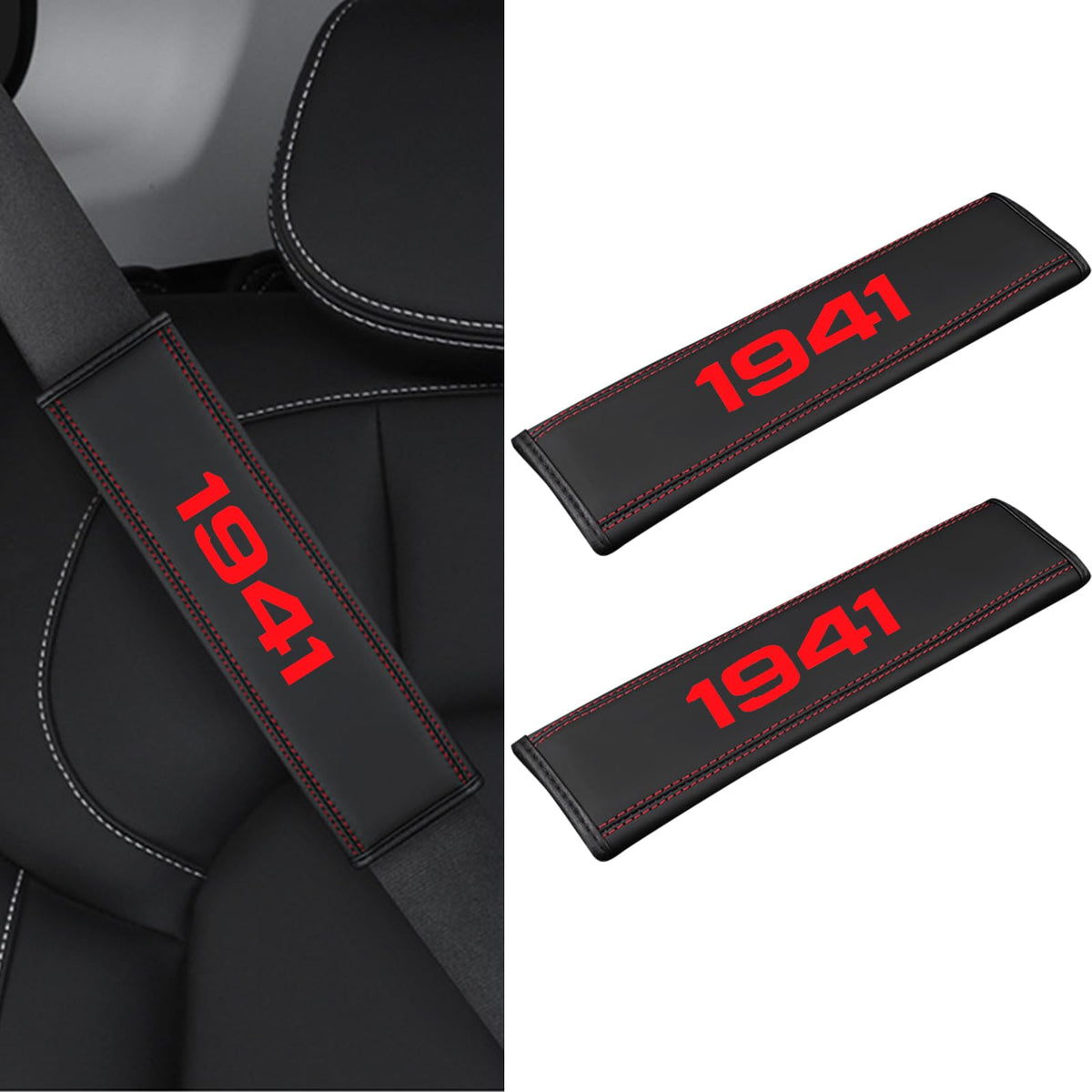 Designe for Camaro RS Seatbelt Cover Pad 2pack car Accessories Compatible with Camaro RS Shoulder Strap Protector with Comfortable Soft Leather. (HWZ-hjd-RS)