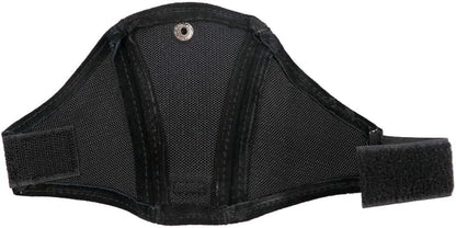1X Racing Bucket Seat Belt Guide Seatbelt Holder Protector,Suede Leather (Black Leather/Black Stitching)