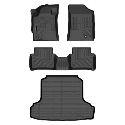 HAFIDI® Floor Mats & Cargo Liner Set Fit for 2023-2027 Kia NIRO & NIRO Hybrid (Not for NIRO EV &NIRO PHEV) All Weather Protection TPE Anti-Slip Floor Liners Custom Accessories -Black