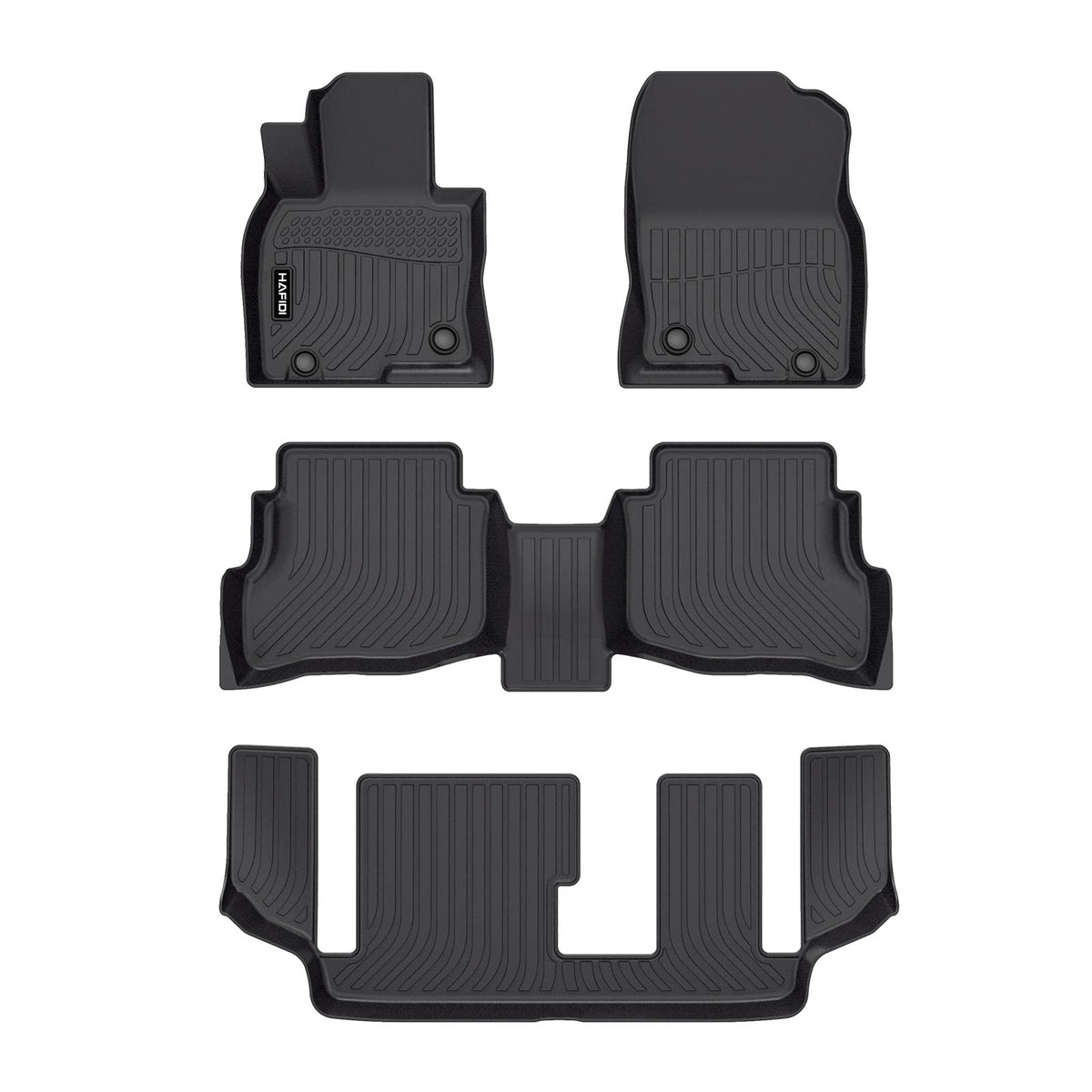 Floor Mats Custom for Toyota Corolla 2009-2013 All Weather Protection TPE Heavy Duty Non-Slip Automotive Floor Liners Fits Front& 2nd Row Full Set Accessories, Black