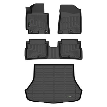 HAFIDI® Floor Mats & Cargo Liner Set Fit for 2023-2027 Kia NIRO & NIRO Hybrid (Not for NIRO EV &NIRO PHEV) All Weather Protection TPE Anti-Slip Floor Liners Custom Accessories -Black