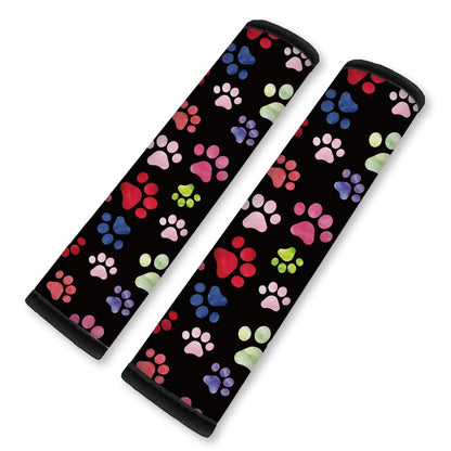 2Pcs Soft Auto Seat Belt Cover Pad Neon Galaxy Sea Turtle Print Colorful Car Seatbelt Shoulder Cushion for Comfortable Driving, Compatible with All Cars' Seatbelt and Backpack Straps