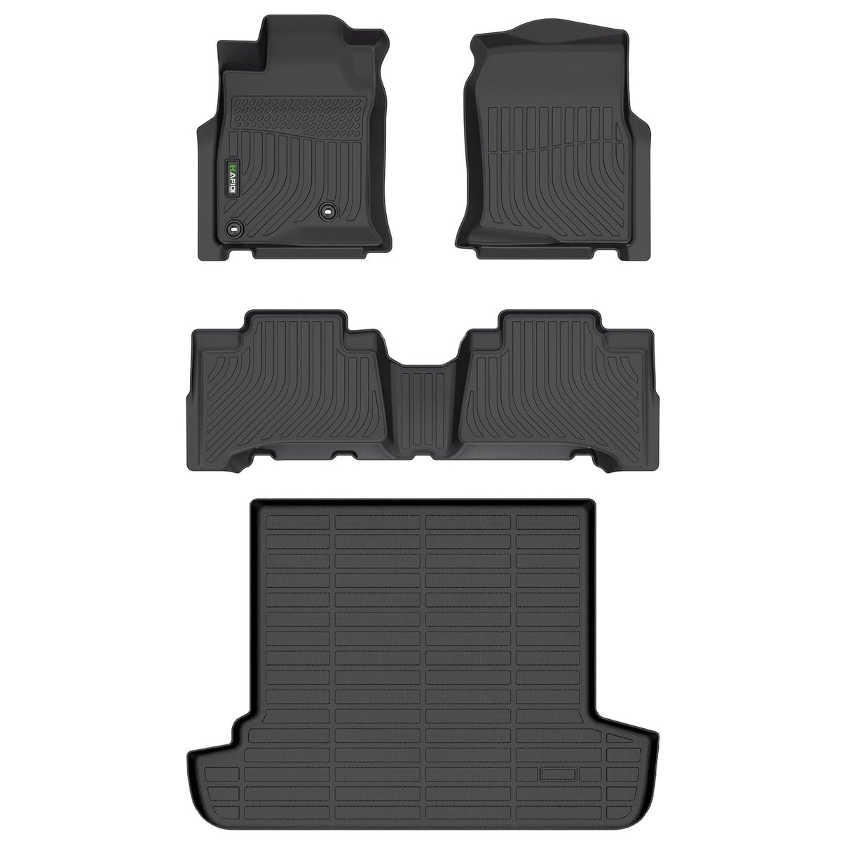Floor Mats Custom for Toyota Corolla 2009-2013 All Weather Protection TPE Heavy Duty Non-Slip Automotive Floor Liners Fits Front& 2nd Row Full Set Accessories, Black