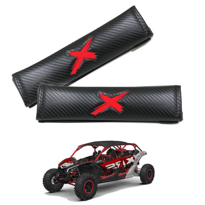 Carbon Fiber Seat Belt Shoulder Pads Compatible with Commander UTV SSV SXS