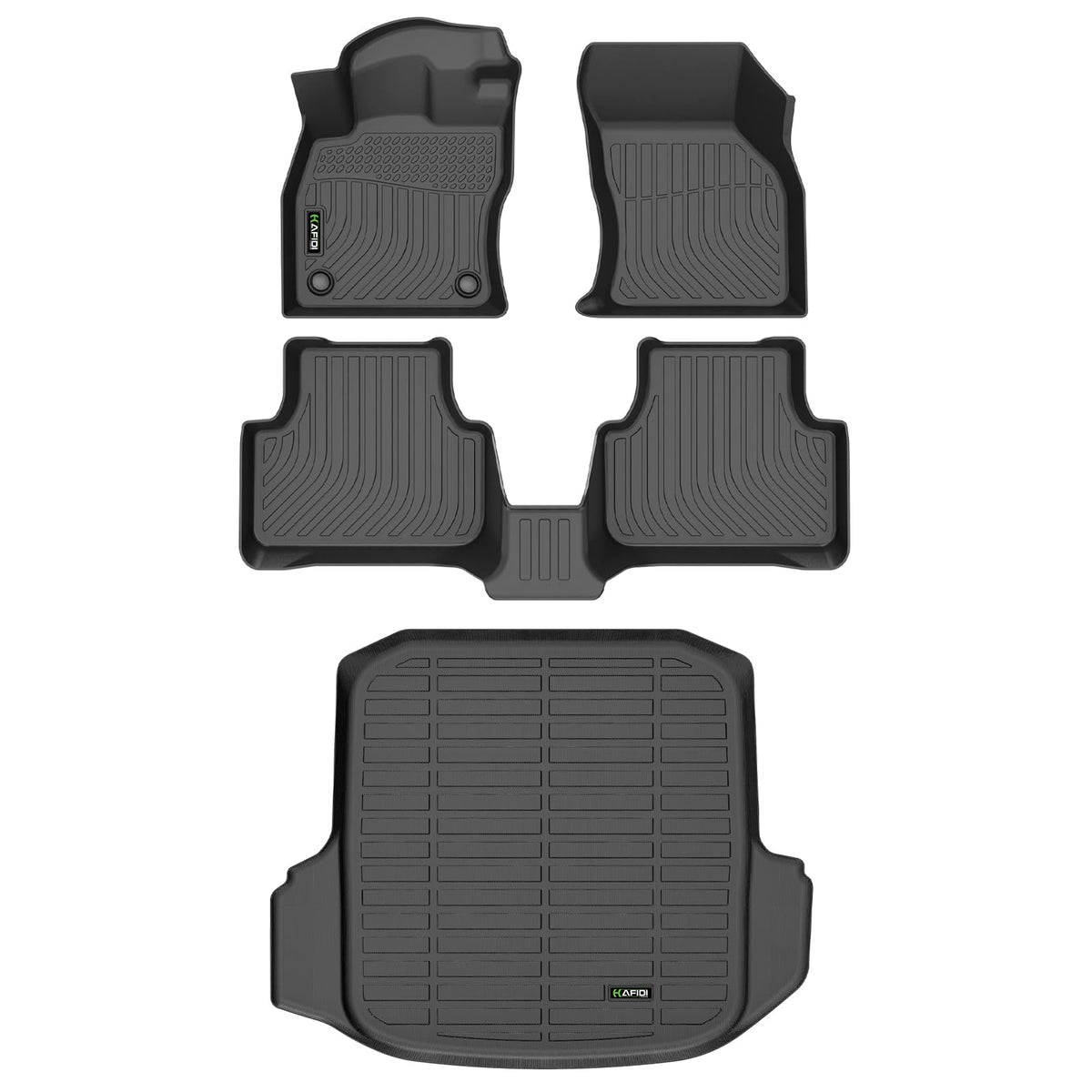 HAFIDI® Floor Mats & Cargo Liner Set Fit for 2023-2027 Kia NIRO & NIRO Hybrid (Not for NIRO EV &NIRO PHEV) All Weather Protection TPE Anti-Slip Floor Liners Custom Accessories -Black