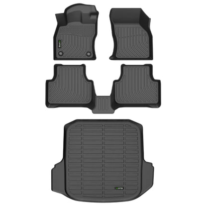 HAFIDI® Floor Mats & Cargo Liner Set Fit for 2023-2027 Kia NIRO & NIRO Hybrid (Not for NIRO EV &NIRO PHEV) All Weather Protection TPE Anti-Slip Floor Liners Custom Accessories -Black