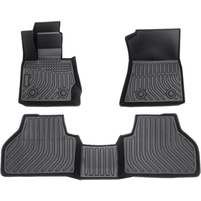 Car Floor Mats for 2012-2017 Chevy Equinox &GMC Terrain/Terrain Denali,All Weather TPE Full Set Includes 1st 2nd Row Front (for 12-17 Chevrolet Equinox/GMC Terrain/Denali)