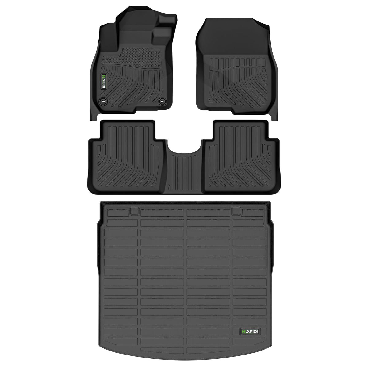 HAFIDI® Floor Mats & Cargo Liner Set Fit for 2023-2027 Kia NIRO & NIRO Hybrid (Not for NIRO EV &NIRO PHEV) All Weather Protection TPE Anti-Slip Floor Liners Custom Accessories -Black