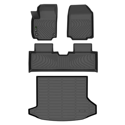 Floor Mats Custom for Toyota Corolla 2009-2013 All Weather Protection TPE Heavy Duty Non-Slip Automotive Floor Liners Fits Front& 2nd Row Full Set Accessories, Black