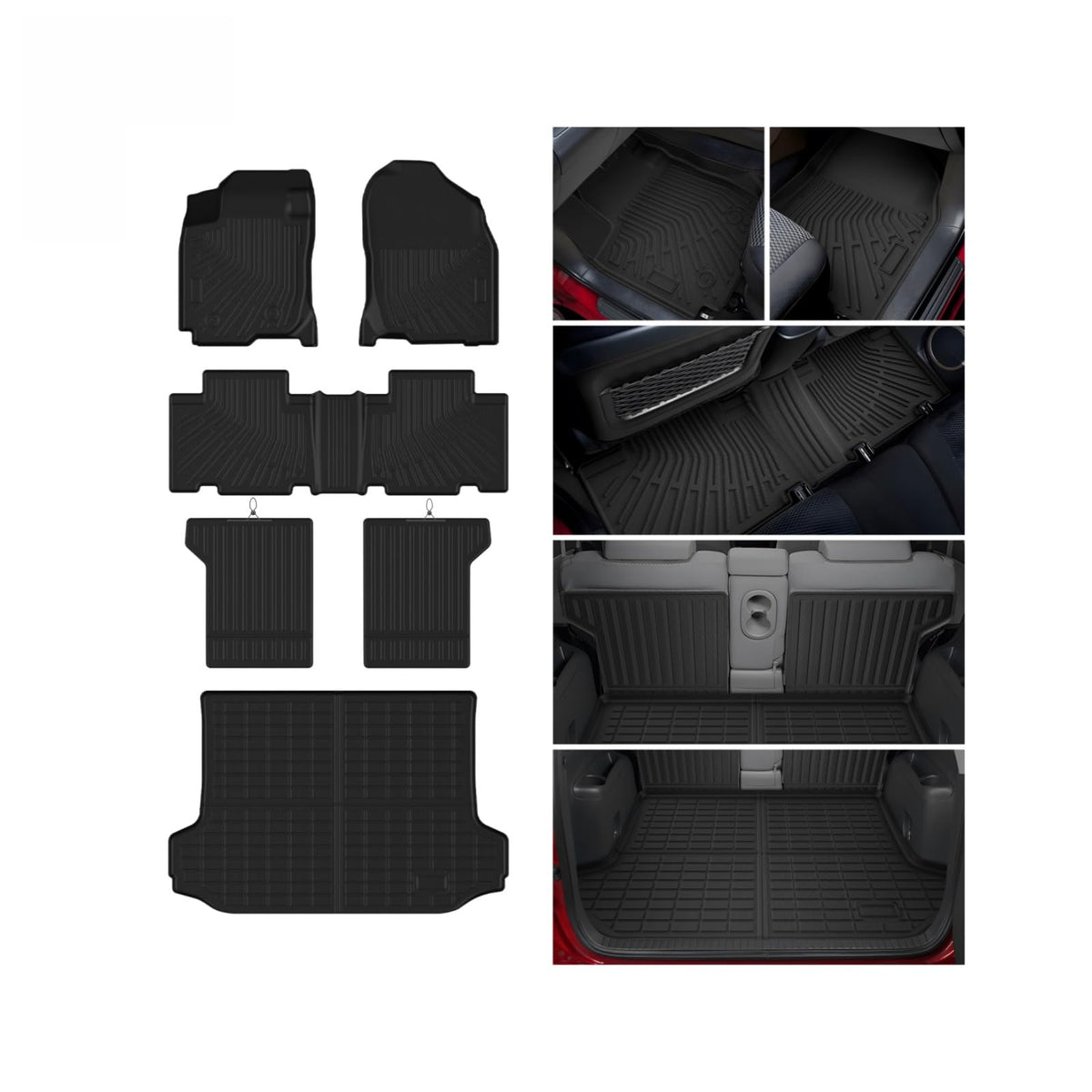 Cartist Floor Mats Fit for Honda HR-V HRV 2023 2024 2025 2026 (Include Hybrid) All Weather Floor Liners Front & 2nd Row Floor Mat for HRV Heavy Duty