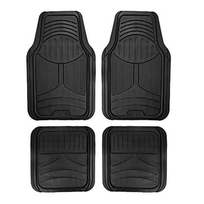 FH Group Automotive Floor Mats - Heavy-Duty Monster Eye Rubber for Cars, Universal Fit Full Set, Climaproof Mats, Trimmable Most Sedan, SUV, Truck Pink