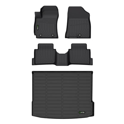 Floor Mats Custom for Toyota Corolla 2009-2013 All Weather Protection TPE Heavy Duty Non-Slip Automotive Floor Liners Fits Front& 2nd Row Full Set Accessories, Black