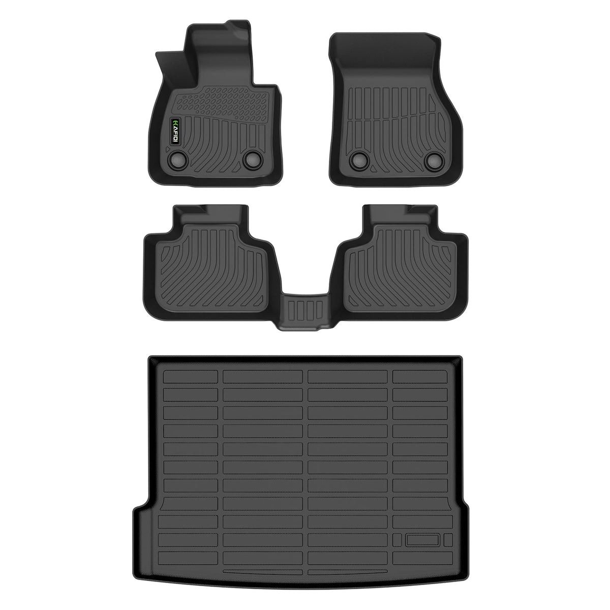 HAFIDI® Floor Mats & Cargo Liner Set Fit for 2023-2027 Kia NIRO & NIRO Hybrid (Not for NIRO EV &NIRO PHEV) All Weather Protection TPE Anti-Slip Floor Liners Custom Accessories -Black