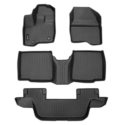 Floor Mats Custom for Toyota Corolla 2009-2013 All Weather Protection TPE Heavy Duty Non-Slip Automotive Floor Liners Fits Front& 2nd Row Full Set Accessories, Black