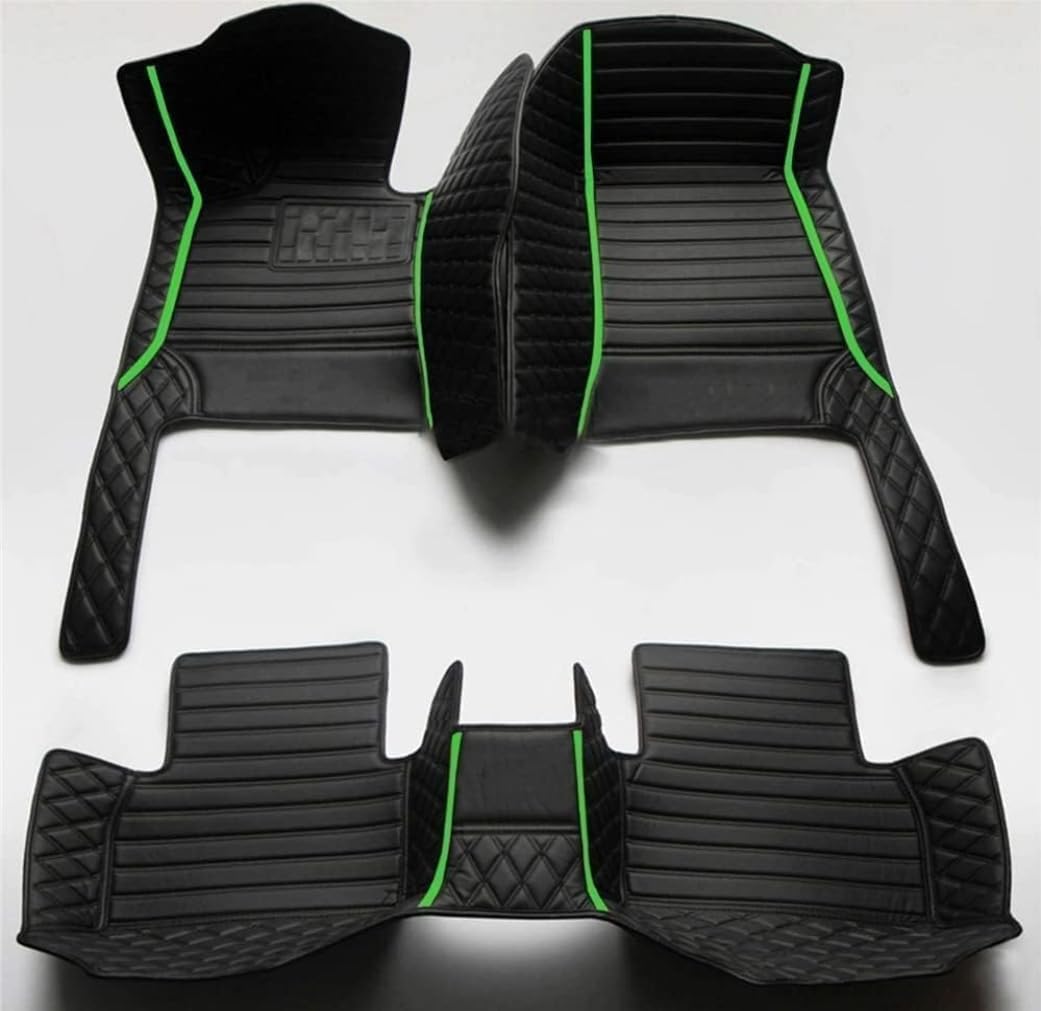 Custom Personalized Floor Mats for Cars，Luxury Full Coverage All Weather Car Floor Mats，Anti-Slip Leather Car Mat Set ，Custom Floor Mats for 99% of Cars, Trucks & SUVs (Pure Black)