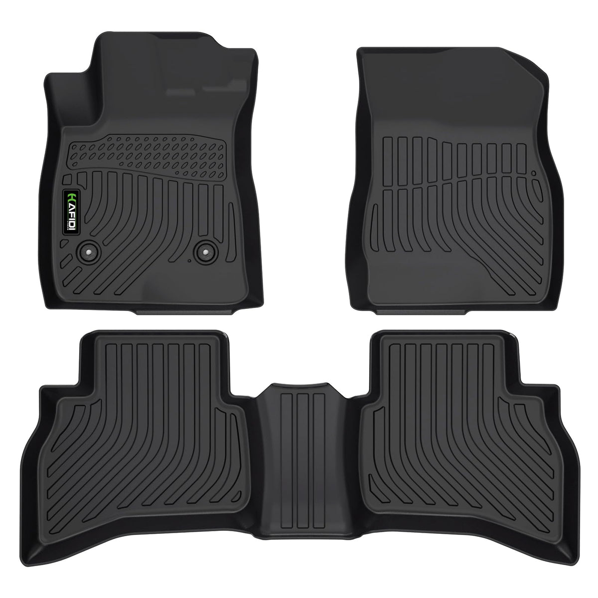 Floor Mats Custom for Toyota Corolla 2009-2013 All Weather Protection TPE Heavy Duty Non-Slip Automotive Floor Liners Fits Front& 2nd Row Full Set Accessories, Black
