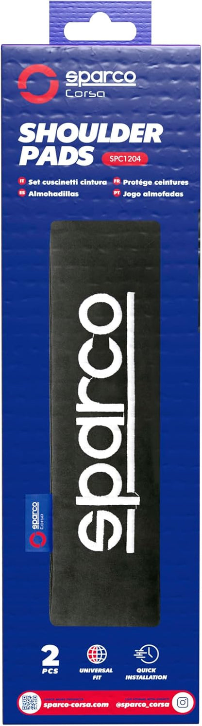 Sparco SPC1204RD Seat Belt Padding Protector Car Travel, 2 Units, Rosso, Red