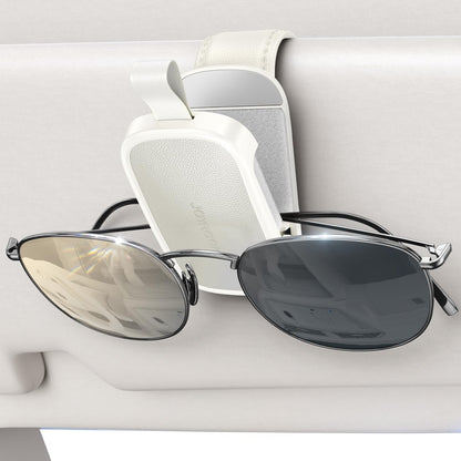 JOYROOM Magnetic Leather Sunglass Holder for Car Visor - Pink
