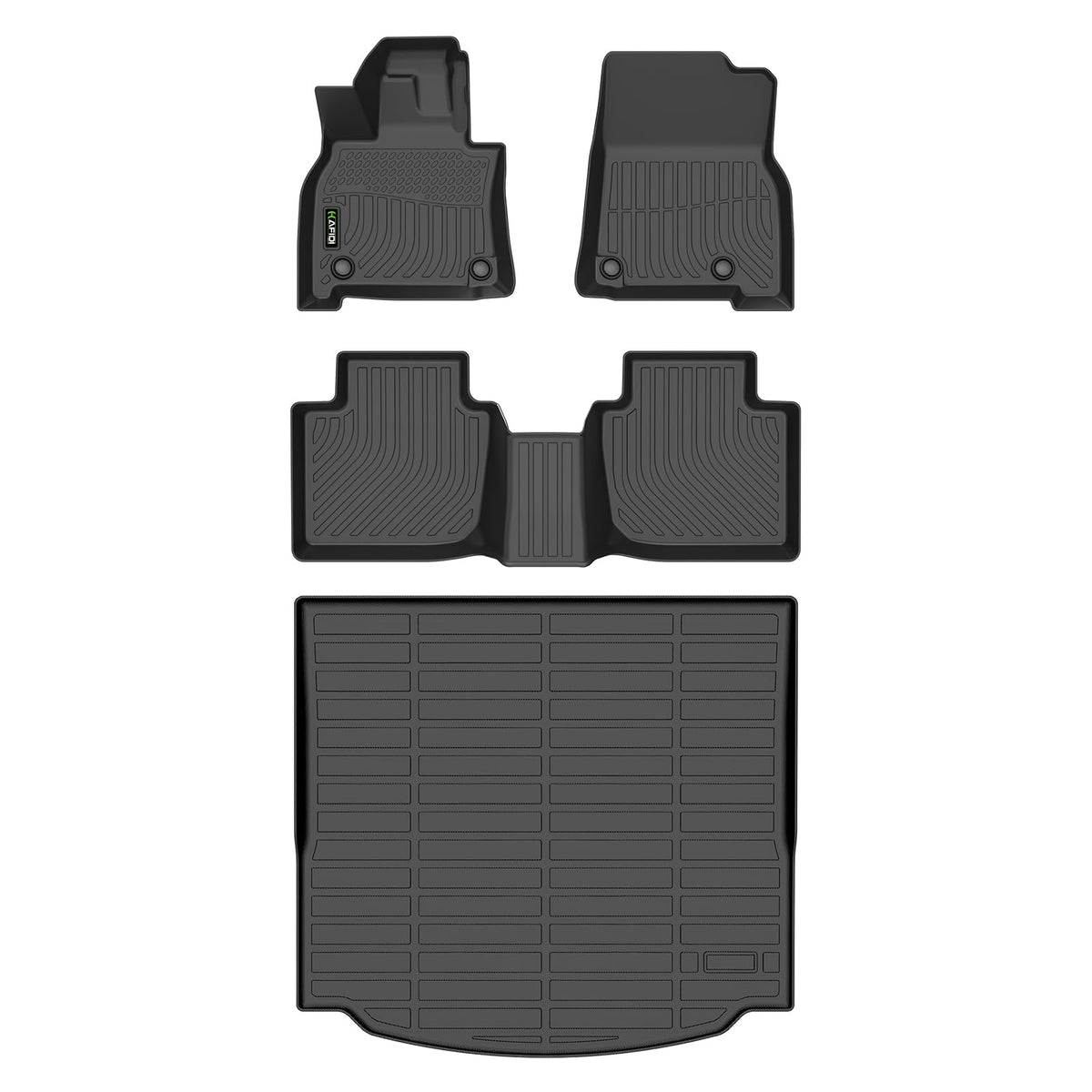 HAFIDI® Floor Mats & Cargo Liner Set Fit for 2023-2027 Kia NIRO & NIRO Hybrid (Not for NIRO EV &NIRO PHEV) All Weather Protection TPE Anti-Slip Floor Liners Custom Accessories -Black