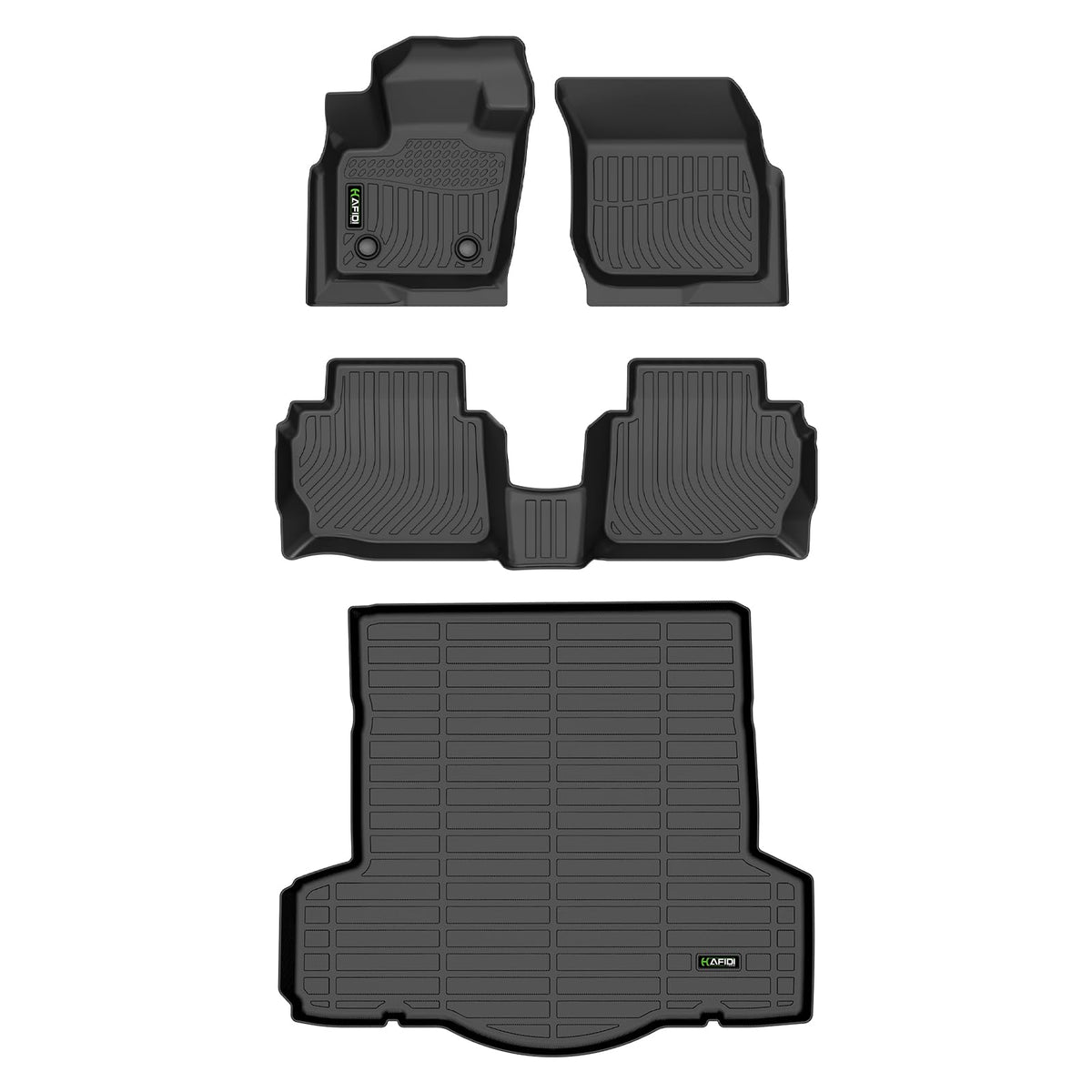 HAFIDI® Floor Mats & Cargo Liner Set Fit for 2023-2027 Kia NIRO & NIRO Hybrid (Not for NIRO EV &NIRO PHEV) All Weather Protection TPE Anti-Slip Floor Liners Custom Accessories -Black