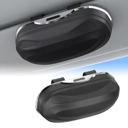 Sunglass Holder for Car ABS Vehicle Eyeglasses Storage Case Sun Visor Sunglasses Organizer Clip Universal Automotive Interior Accessories for SUV Sedan Truck-Matte Black