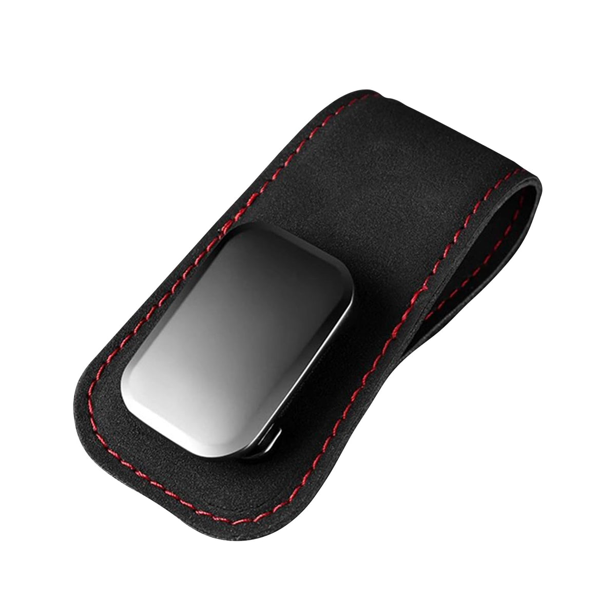 Suede Car Visor Sunglass Holder for Porsche 718 911 991 992 996 997 Boxster Cayman Carrera Taycan, Metal Clip Organizer Eyewear Holder Car Accessories for Sunglasses,Black