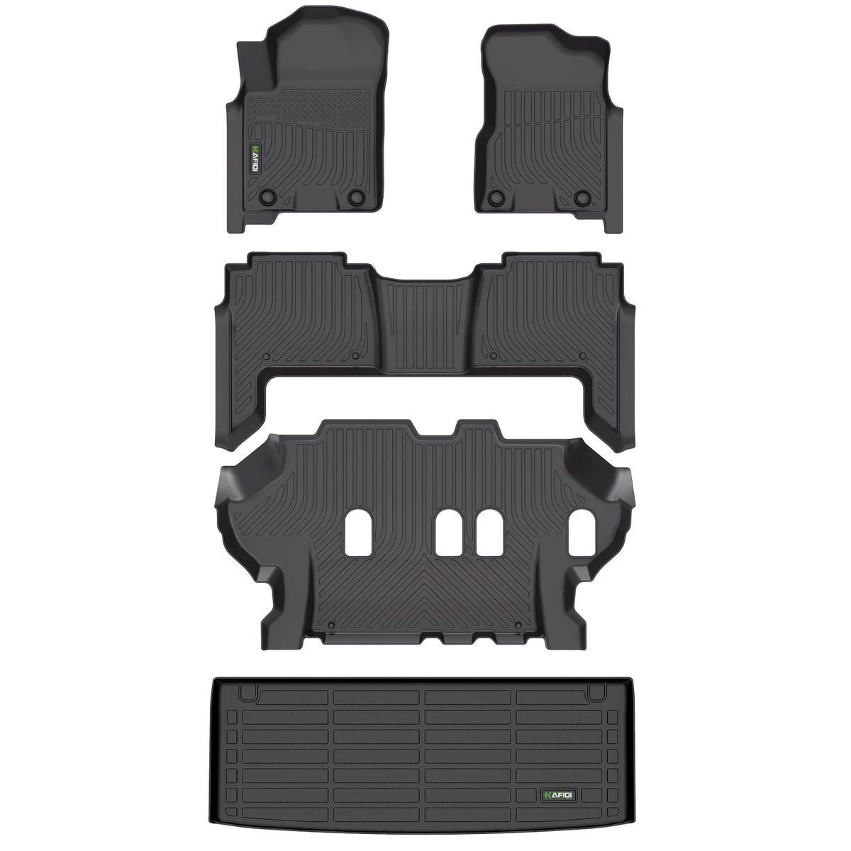HAFIDI® Floor Mats & Cargo Liner Set Fit for 2023-2027 Kia NIRO & NIRO Hybrid (Not for NIRO EV &NIRO PHEV) All Weather Protection TPE Anti-Slip Floor Liners Custom Accessories -Black