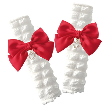 Fashion Big Bow Car Seat Belt Cover Shoulder Strap Pads (2 Pcs), Cute Car Accessories Seatbelt Covers Protector Universal (Red Bow Black Cover)