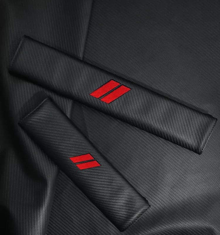 2PCS Car Seat Belt Cover for BMW, Carbon Fiber Seatbelt