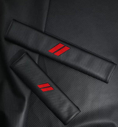 2PCS Car Seat Belt Cover for BMW, Carbon Fiber Seatbelt