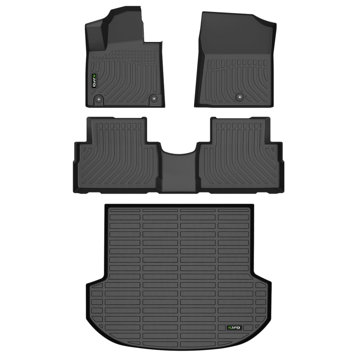 HAFIDI® Floor Mats & Cargo Liner Set Fit for 2023-2027 Kia NIRO & NIRO Hybrid (Not for NIRO EV &NIRO PHEV) All Weather Protection TPE Anti-Slip Floor Liners Custom Accessories -Black