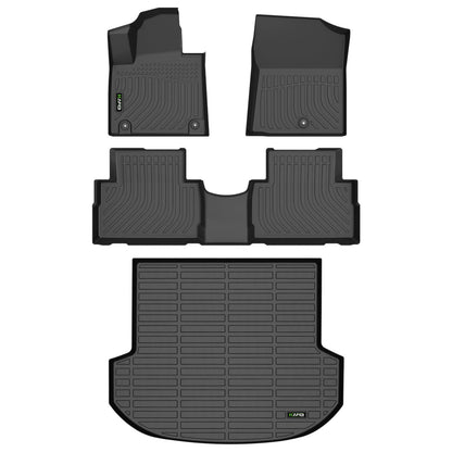 HAFIDI® Floor Mats & Cargo Liner Set Fit for 2023-2027 Kia NIRO & NIRO Hybrid (Not for NIRO EV &NIRO PHEV) All Weather Protection TPE Anti-Slip Floor Liners Custom Accessories -Black