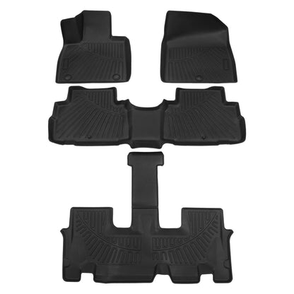 Powerty Floor Mats for 2019-2024 2025 Toyota RAV4 Accessories All Weather Floor Liner 3D TPO 1st & 2nd Row Floor Mat Heavy-Duty Floor Liners(FIT All Models)