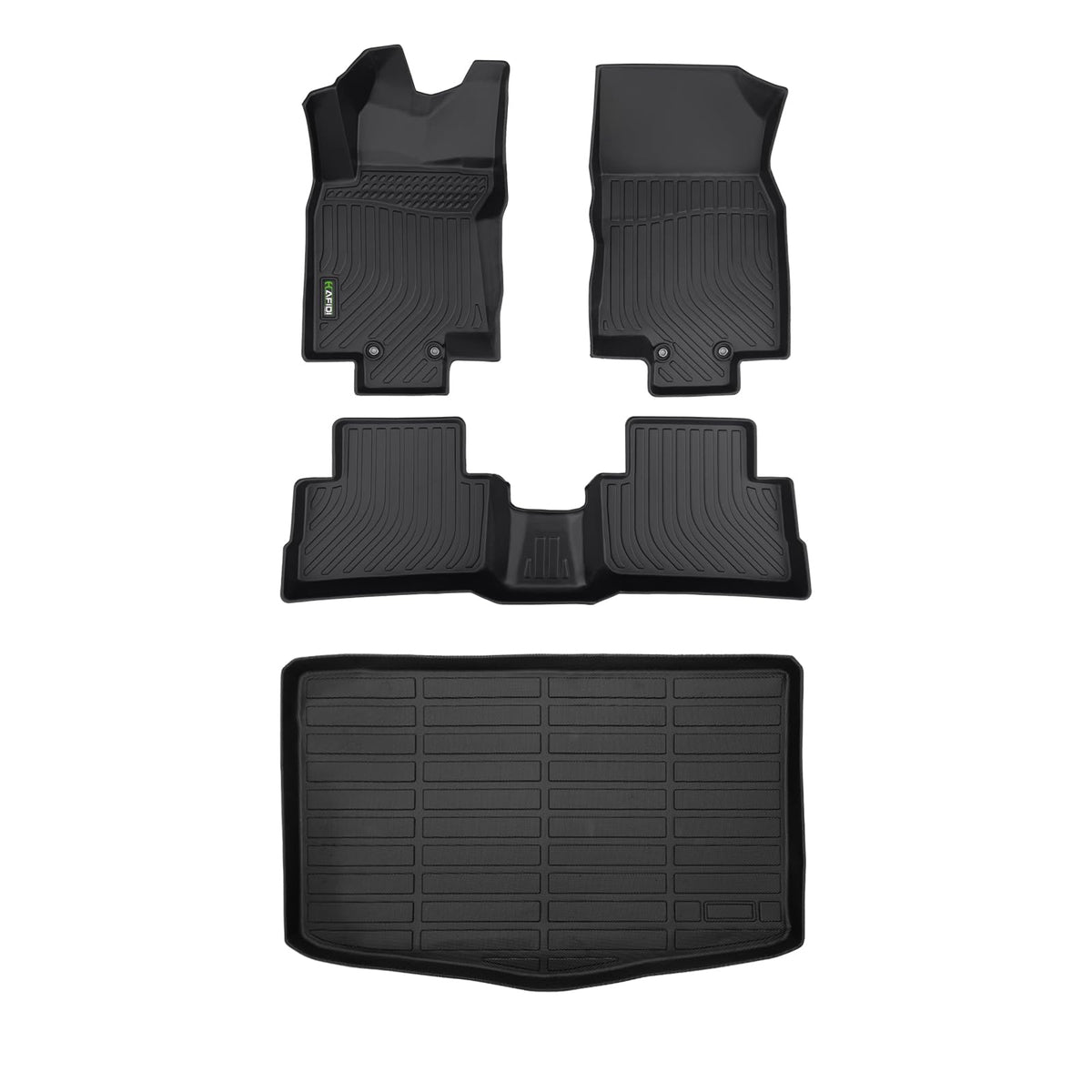 HAFIDI® Floor Mats & Cargo Liner Set Fit for 2023-2027 Kia NIRO & NIRO Hybrid (Not for NIRO EV &NIRO PHEV) All Weather Protection TPE Anti-Slip Floor Liners Custom Accessories -Black
