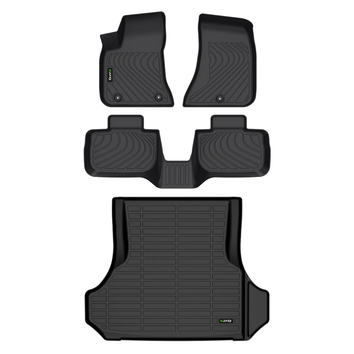 Floor Mats Custom for Toyota Corolla 2009-2013 All Weather Protection TPE Heavy Duty Non-Slip Automotive Floor Liners Fits Front& 2nd Row Full Set Accessories, Black