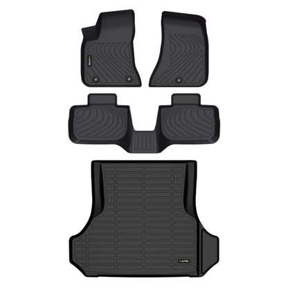 Floor Mats Custom for Toyota Corolla 2009-2013 All Weather Protection TPE Heavy Duty Non-Slip Automotive Floor Liners Fits Front& 2nd Row Full Set Accessories, Black