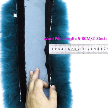 13.4inch 2 Pack Fluffy Sheepskin Seat Belt Cover Pads | Seatbelt Cushions