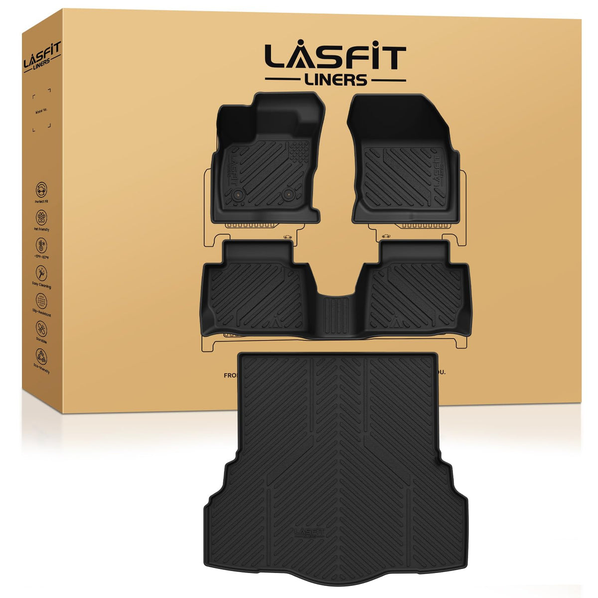 LASFIT Floor Mats for Ford Mustang Mach-E 2026 2025 2024 2023 2022 2021