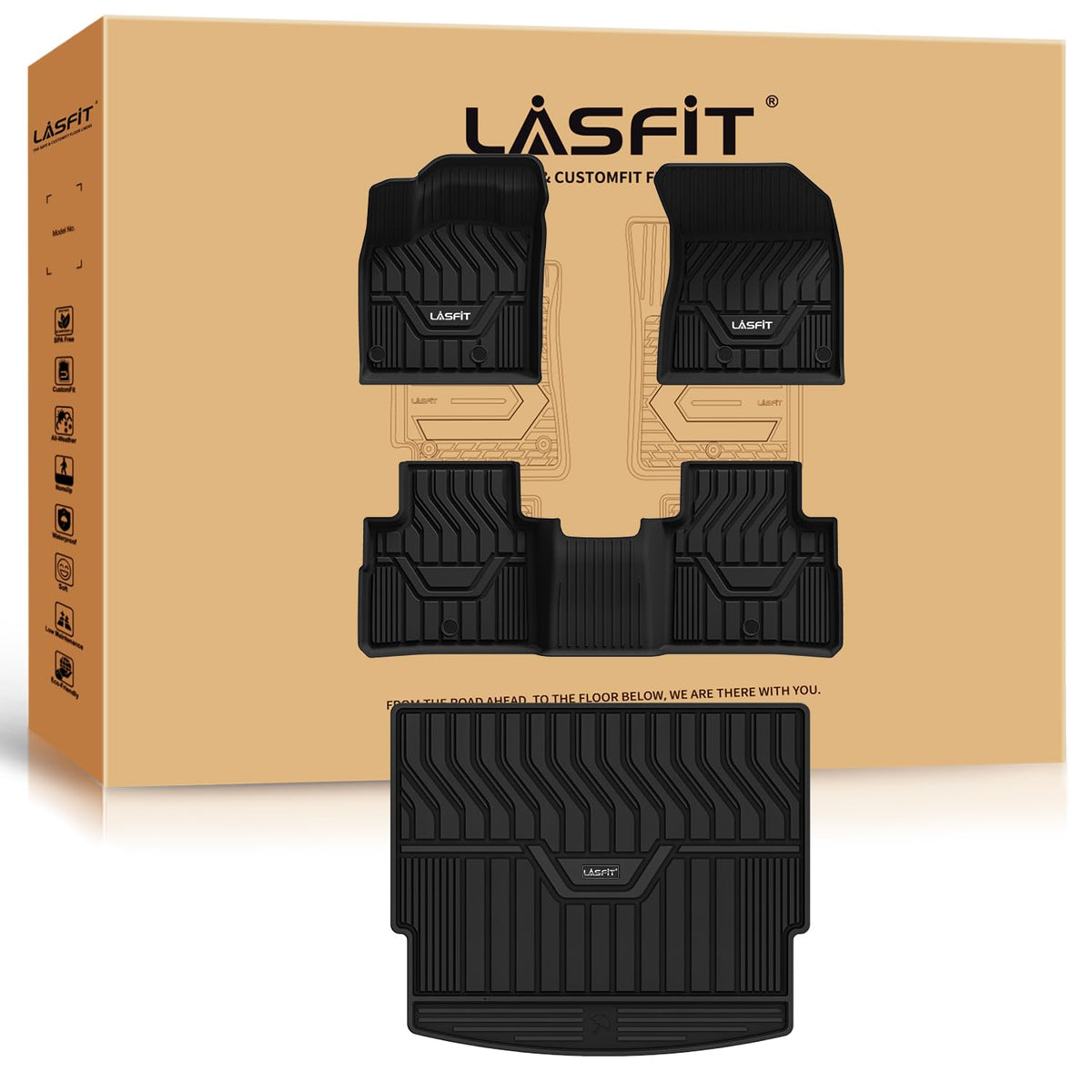 LASFIT Floor Mats for Hyundai Santa Fe Gas 2027 2026 2025 2024